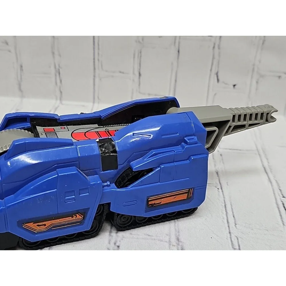 1991 MMPR Power Rangers Triceratops ZORD Blue with NO HORNS or TAIL GUN For Part